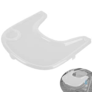 High Chair Tray Cover Compatible with Stokke Tripp Trapp Chair with Cup Holder - Smooth Surface and Strong Suction - Made with Food-Safe Plastic (BPA BPS BPF Lead Phthalate Free) - Clear