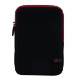 V7 Ultra Protective Shock and Water Resistant 8 Tablet Sleeve For Apple iPad mini Google Nexus Amazon Fire Lenovo IdeaTab Samsung Galaxy Tab 4  Note ASUS MeMO Tablet PCs TDM23BLK-RD-2N - Black with Red Trim
