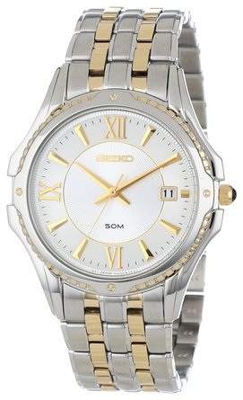 Seiko Men's SGEE94 Two-Tone Le Grand Sport White Dial Watch