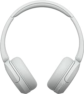 Sony WH-CH520 Best Wireless Bluetooth On-Ear Headphones with Microphone for Calls and Voice Control, Up to 50 Hours Battery Life with Quick Charge Function, includes USB-C Charging Cable - White