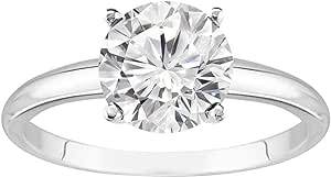 1 to 4 Carat Lab Grown 4 Prong Solitaire Round Cut IGI CERTIFIED Diamond Engagement Rings H-I Color VS2-SI1 Clarity