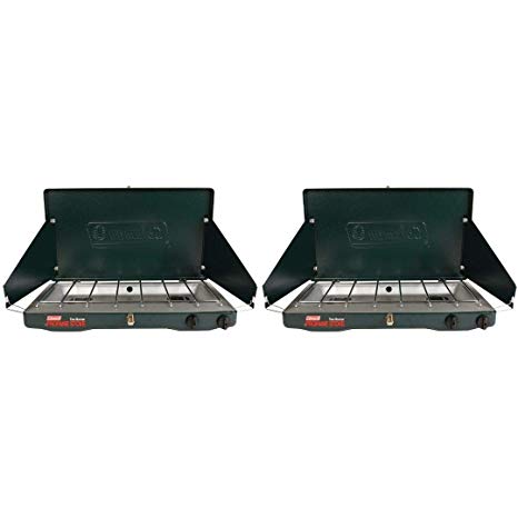 Coleman Gas Stove | Portable Propane Gas Classic Camp Stove with 2 Burners (2 Set, 4.1 x 21.9 x 13.7 inches)