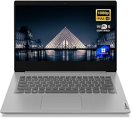 Lenovo IdeaPad 3 Laptop, 14” FHD Display, Intel Core i3-1115G4 Processor, 8GB RAM, 256GB SSD, Wi-Fi 6 and Bluetooth, Webcam, HDMI, SD Card Reader, Windows 11 Home, Grey