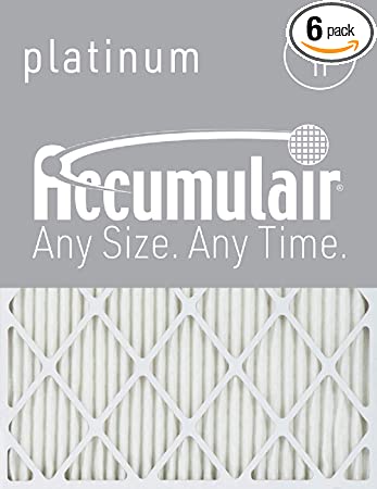 Accumulair Platinum 14x28x1 (13.5x27.5) MERV 11 Air Filter/Furnace Filters (6 pack)