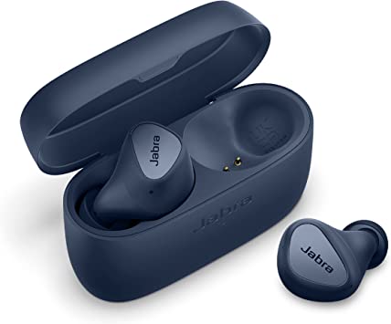 Jabra Elite 4 True Wireless Earbuds - Active Noise Cancelling Headphones - Discreet & Comfortable Bluetooth Earphones with Spotify Tap Playback, Google Fast Pair, Microsoft Swift Pair - Navy