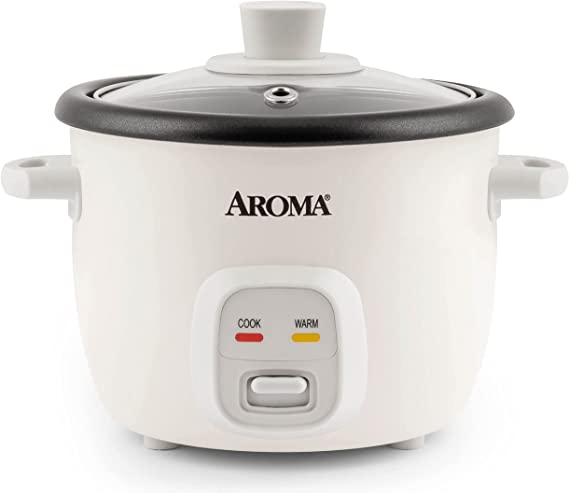 Aroma Housewares 4-Cups (Cooked) / 1Qt. Rice & Grain Cooker (ARC-302NG), White