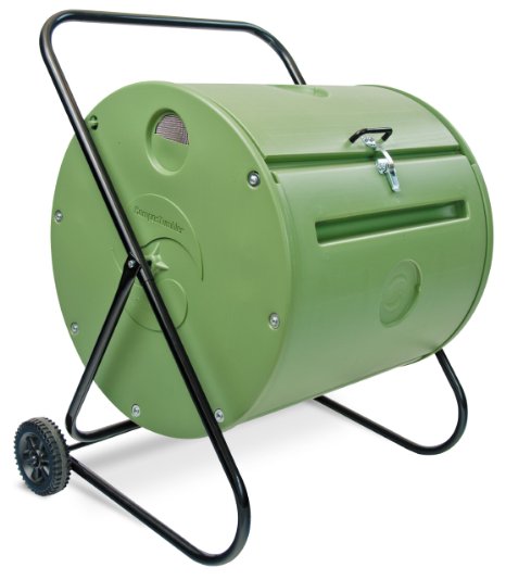 Mantis Back Porch ComposTumbler CT08002 - Engineered to Make Compost Fast - Holds 37 Gallons - Low Cost Per Gallon - Mobile Rolls Direct to the Garden