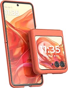 Motorola Razr 2024 Spritz Orange Protective Case- Rigid, Lightweight Polycarbonate Shells Precision Fit Drop Protection and Scratch Resistant for Moto Razr 2024 (NOT for Razr Plus)