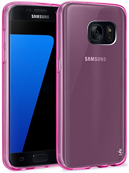 S7 Case, LK Ultra [Slim Thin] Scratch Resistant TPU Gel Rubber Soft Skin Silicone Protective Case Cover for Samsung Galaxy S7 (Hot Pink)