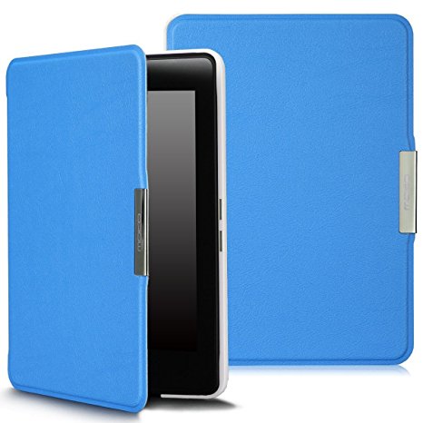 MoKo Case for Kindle Paperwhite, Premium Ultra Lightweight Shell Cover with Auto Wake / Sleep for Amazon All-New Kindle Paperwhite (Fits All 2012, 2013, 2015 and 2016 Versions), BLUE