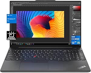 Lenovo ThinkPad E16 Business Laptop, 16" FHD  Display, Intel Core i5-13420H (Beat Ryzen 5 7530U), 24GB RAM, 1TB SSD, Backlit Keyboard, Wi-Fi 6, Windows 11 Pro, Black