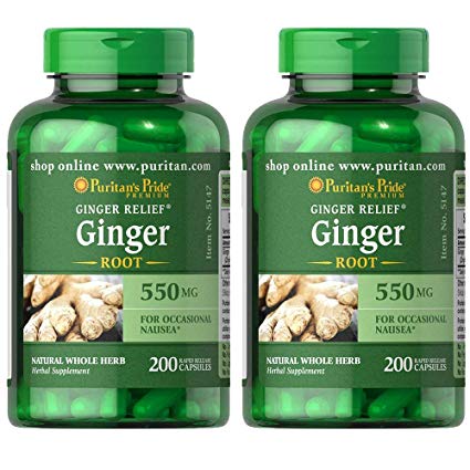 Puritan's Pride Ginger Root 550 mg-200 Capsules (2 Pack)