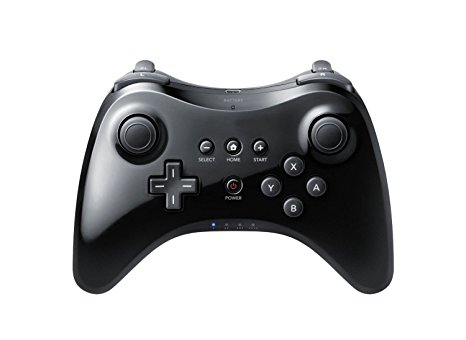 PYRUS Wireless Controller Gamepad Bluetooth Game Controller Joystick Gamepad for Nintendo Wii U(Black)