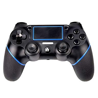 PS4 Controller, Sades C200 Bluetooth Gamepad Six Axies DualShock 4 Wireless Controller for PlayStation 4, Touch Panel Joypad with Dual Vibration