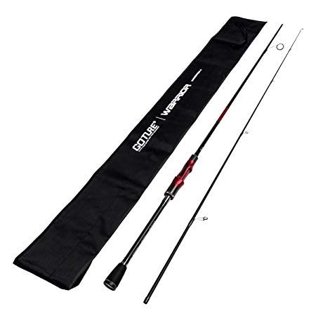 Goture Fishing Rods - Casting & Spinning Fishing Rods - Portable 2 & 4 Sections Lightweight Carbon Fiber Poles M Power MF Action 6.6ft - 7ft