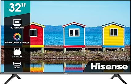 Hisense 32AE5000F TV LED HD 32", USB Media Player, Tuner DVB-T2/S2 HEVC Main10, Nero