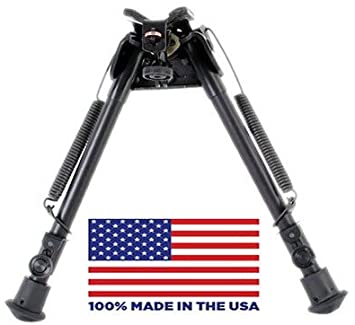 HBLS Harris Bipod extends from 9" to 13" swivels to compensate for Uneven Terrain