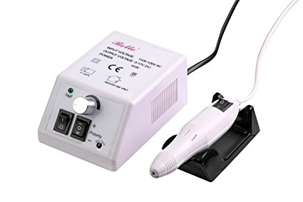 Belle White 20,000 RPM Nail Art Drill Electric File Machine for Acrylics Gels ,Thick Hard Nails, Natural Nails