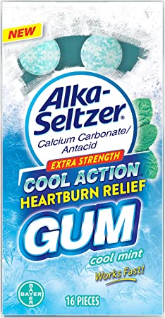 Alka-Seltzer Heartburn Relief Gum, Cool Mint 16ct