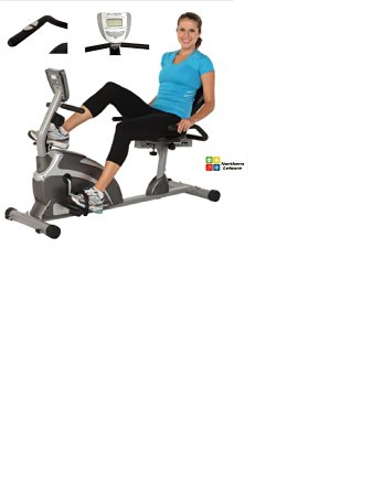 Exerpeutic 1000 High Capacity Magnetic Recumbent Bike W/ Pulse Wider Seat Extended