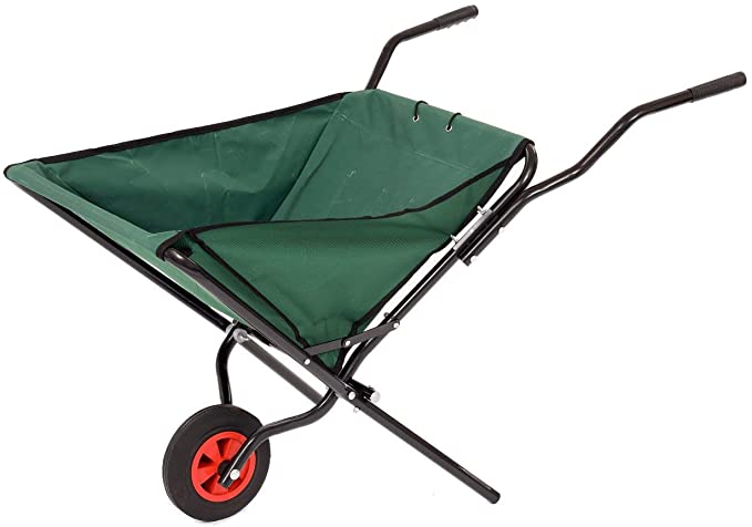 Oypla Lightweight Folding Garden Wheelbarrow Foldable Wheel Barrow