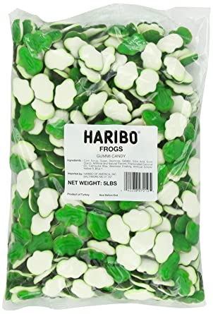 Haribo Gummy Candy, Frogs, 5-Pound Bag