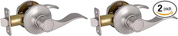 Design House 700484 Springdale Passage Hall and Closet Door Lever Satin Nickel (Pack of 2)