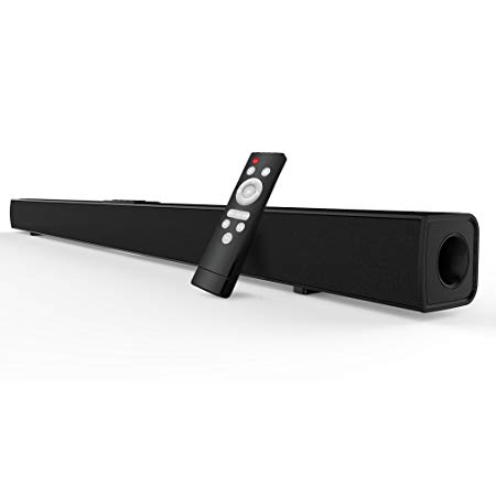 Meidong Soundbars, Sound Bars for TV 36 inch Wireless and Wired Bluetooth Soundbar Home Theater Surround Speakers with Optical Cable