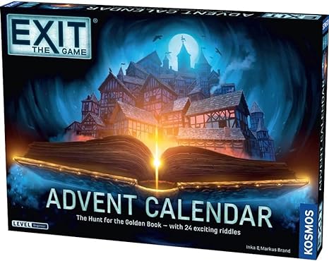 EXIT: Advent Calendar - The Hunt for The Golden Book | EXIT: The Game - A Kosmos Game | Family-Friendly, Card-Based at-Home Escape Room Experience in a Calendar| 24 Riddles Over 24 Days | Ages 10