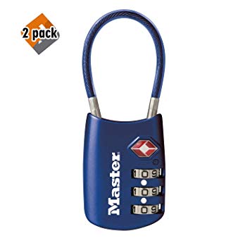 Master Lock 4688D Set Your Own Combination TSA Accepted Luggage Lock 1 Pack Blue - Pack of 2