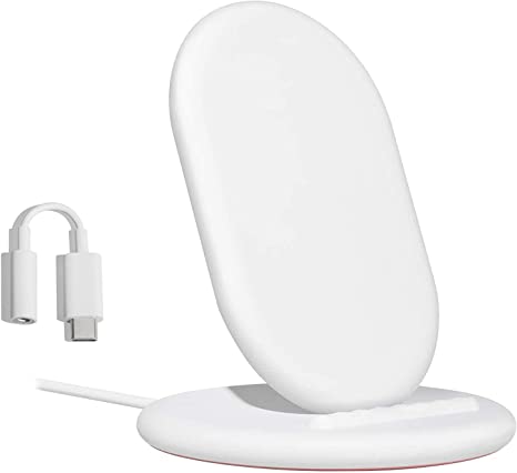 Google Pixel Fast Wireless Charger - Pixel Stand for Pixel 5, Pixel 4, Pixel 4XL, Pixel 3 and Pixel 3XL w/Google USB Type C to 3.5mm Headphone Adapter