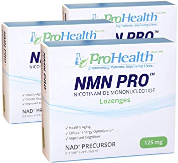 ProHealth NMN Pro 3-Pack (30 lozenges Each, 125 mg) Nicotinamide Mononucleotide | NAD  Precursor | Dairy Free | Gluten Free | Non-GMO | Vegan