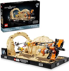 LEGO Star Wars: The Phantom Menace Mos Espa Podrace Diorama, Build and Display Model for Adults, Star Wars Fan Gift with Anakin Skywalker's Podracer, 75380