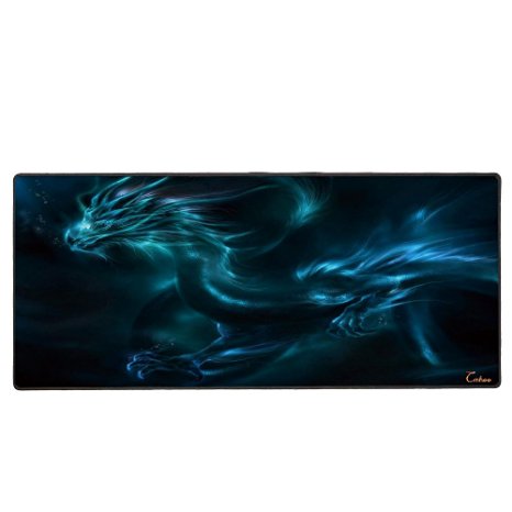 Cmhoo XXL Professional Large Mouse Pad & Computer Game Mouse Mat (35.4x15.7x0.1IN, Dragon)