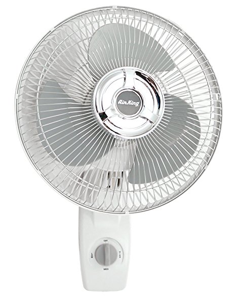 Air King 9012 Commercial Grade Oscillating Wall Mount Fan, 12-Inch