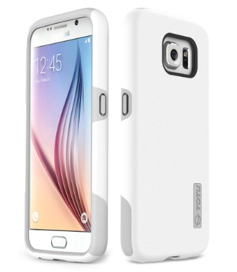Galaxy S6 CaseTOTUShock proofDrop Protection Dual-Layer Defender Protective Frame S6 case for Samsung Galaxy S6 2015White  Gray