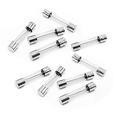 10Pcs T1AL250V 6x30mm 1A 250V Slow Blow Fuse T1AL Glass Slow-Acting Time-delay Fuse