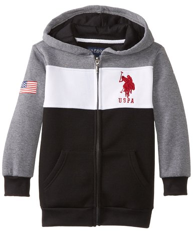 U.S. Polo Assn. Little Boys' Colorblock Fleece Hoodie