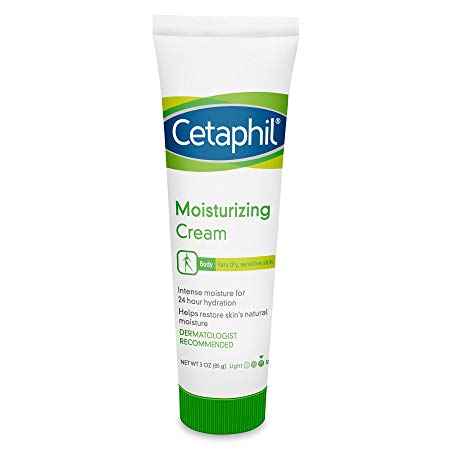 Cetaphil Moisturizing Cream for Very Dry/Sensitive Skin, Fragrance Free, 3 Ounce (Pack of 3)