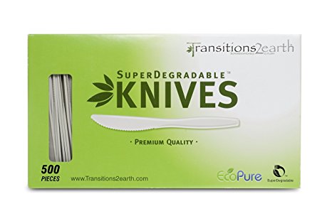 Transitions2earth Biodegradable EcoPure Knives - Box of 500