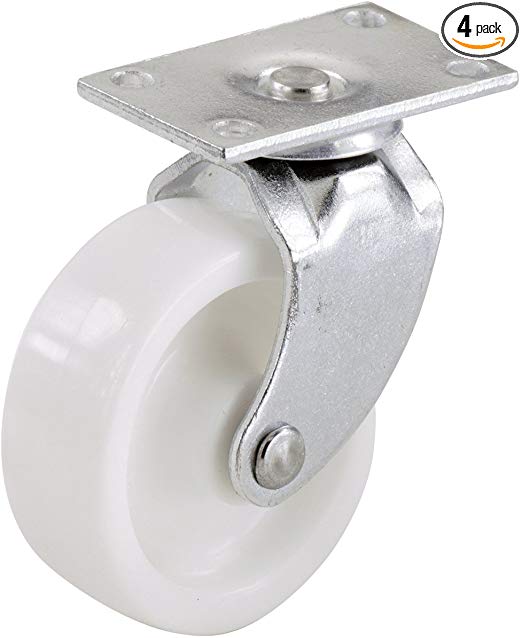 Shepherd Hardware 9052 1-1/4-Inch Plastic Swivel Casters, 4-Pack