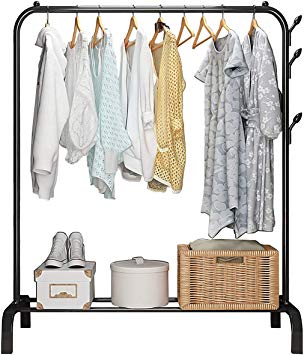 Laundry Drying Rack Clothing Garment Rack Clothes Drying Laundry Rack Hat and Coat Stand L43.3×W15.75×H59