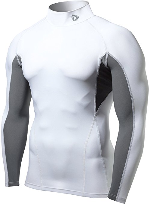 Tesla Men's Mock Long-Sleeved T-Shirt Cool Dry Compression Baselayer T11/T12