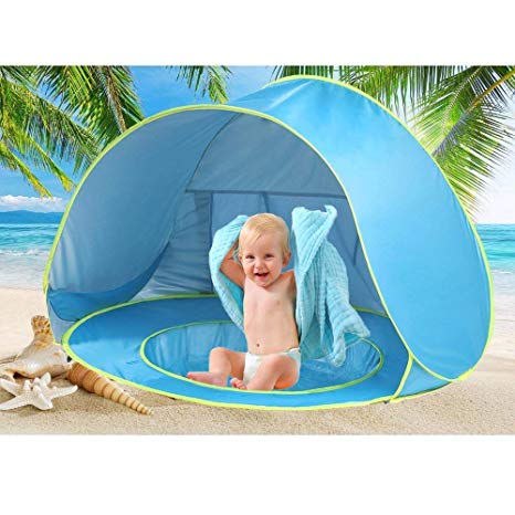 Baby Beach Tent Toddlers Pool Tents Pop Up Portable Toys Sun shelter UV Protection Shade for Infant with Carry Bag