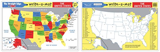 Melissa & Doug The United States Write-A-Mat placemat