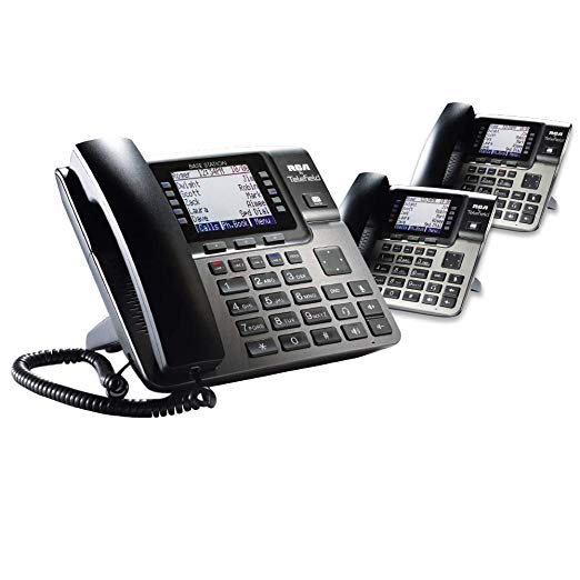 RCA Unison DECT 6.0 Phone System with One Base Station and Two Wireless Deskphones