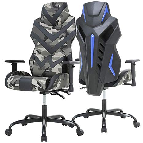 Racing Style PU Gaming Chair Ergonomic Swivel Rolling Chair Computer Office Chair Ergonomic Lumbar Support for Back Pain(Camo)