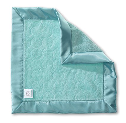 SwaddleDesigns Baby Lovie, Security Blankie with Jewel Tone Puff Circles, Turquoise