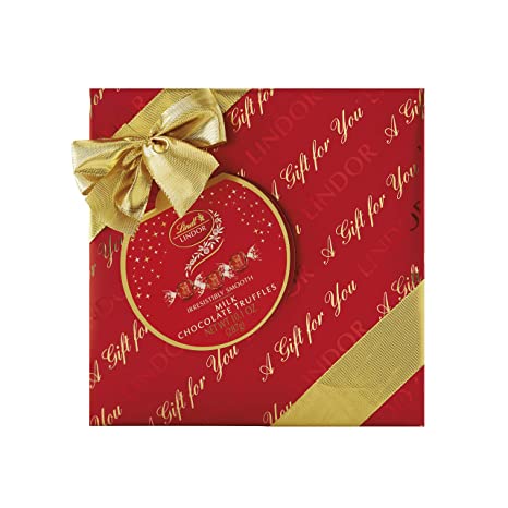 Lindor Holiday Milk Chocolate Truffles, Wrapped Gift Box, Great for Holiday Gifting, 10.1 Ounce