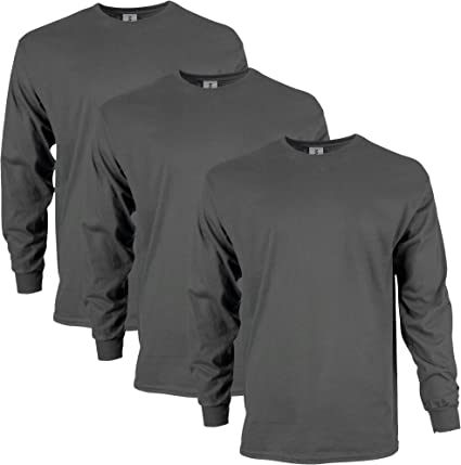 Gildan Men's Ultra Cotton Long Sleeve T-Shirt, Style G2400, Multipack